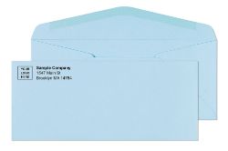 #10 blue wove envelopes with printed logo